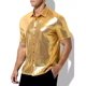 thumbnail image 3 of Camisa De Discoteca Brillante Manga Corta Hombre Casey Kevin, 3 of 8