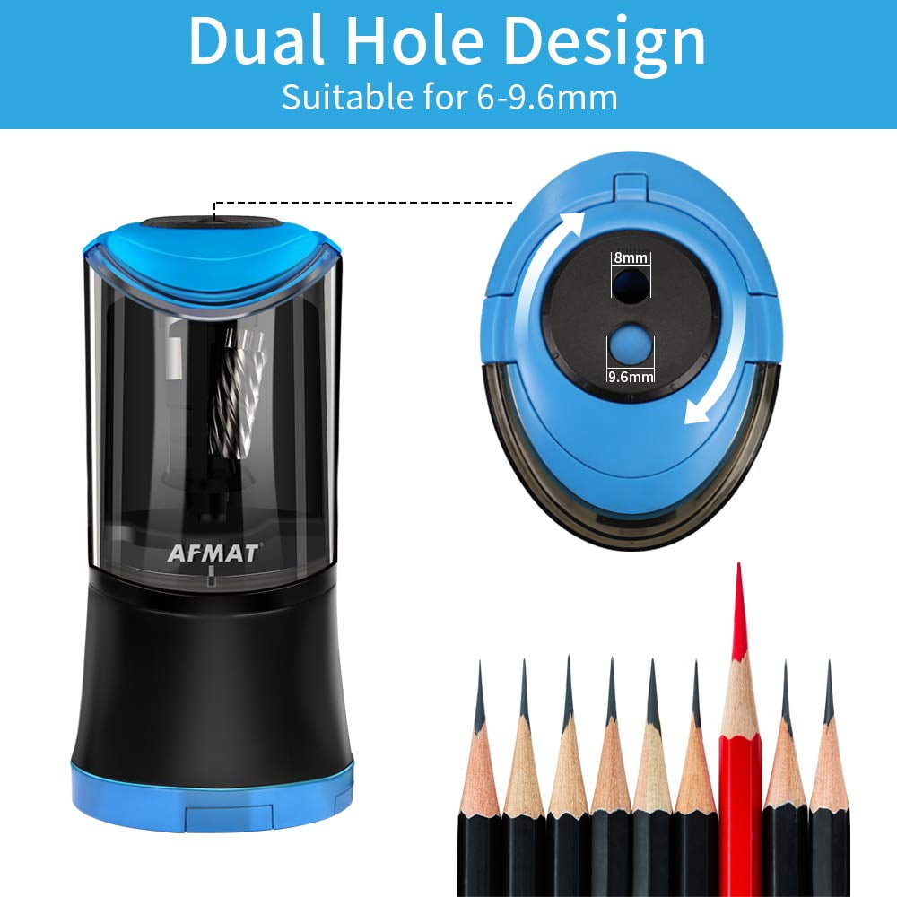 Taille-crayon électrique Rechargeable AFMAT Pour Crayons épais 6-9.6 Mm - Pour Artistes, Pointe Longue Réglable, Arrêt Automatique