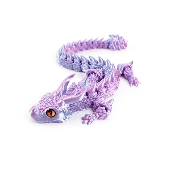 3D Printed Articulated Great Horned Dragon Figurine