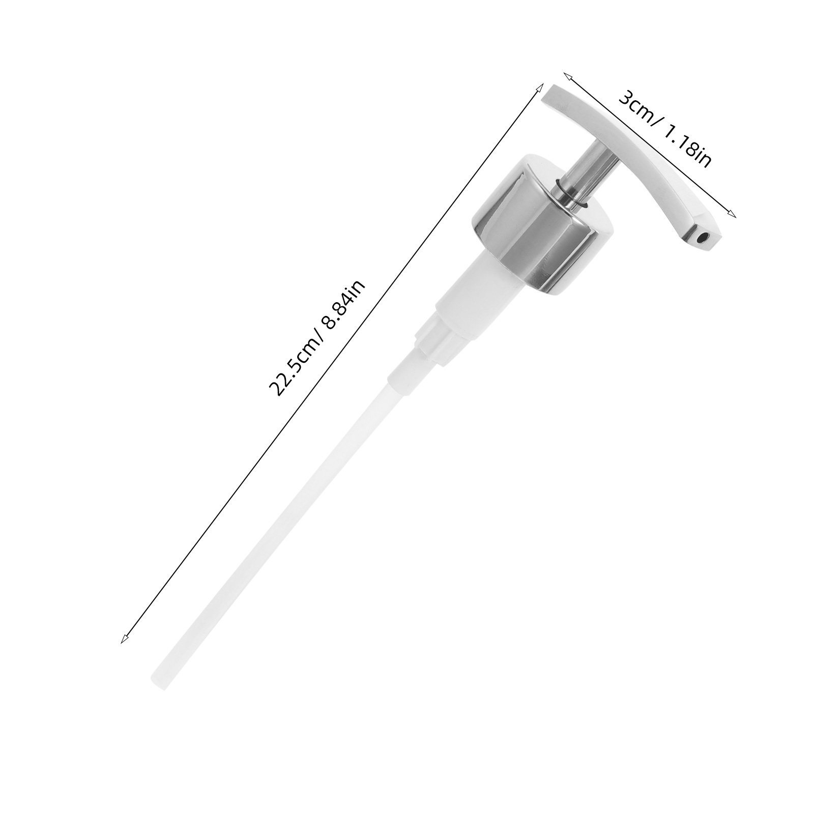 OUNONA 2-Pack Metal Pump Nozzle Replacement for Lotion and Dish Soap Bottles, and Easy to Install