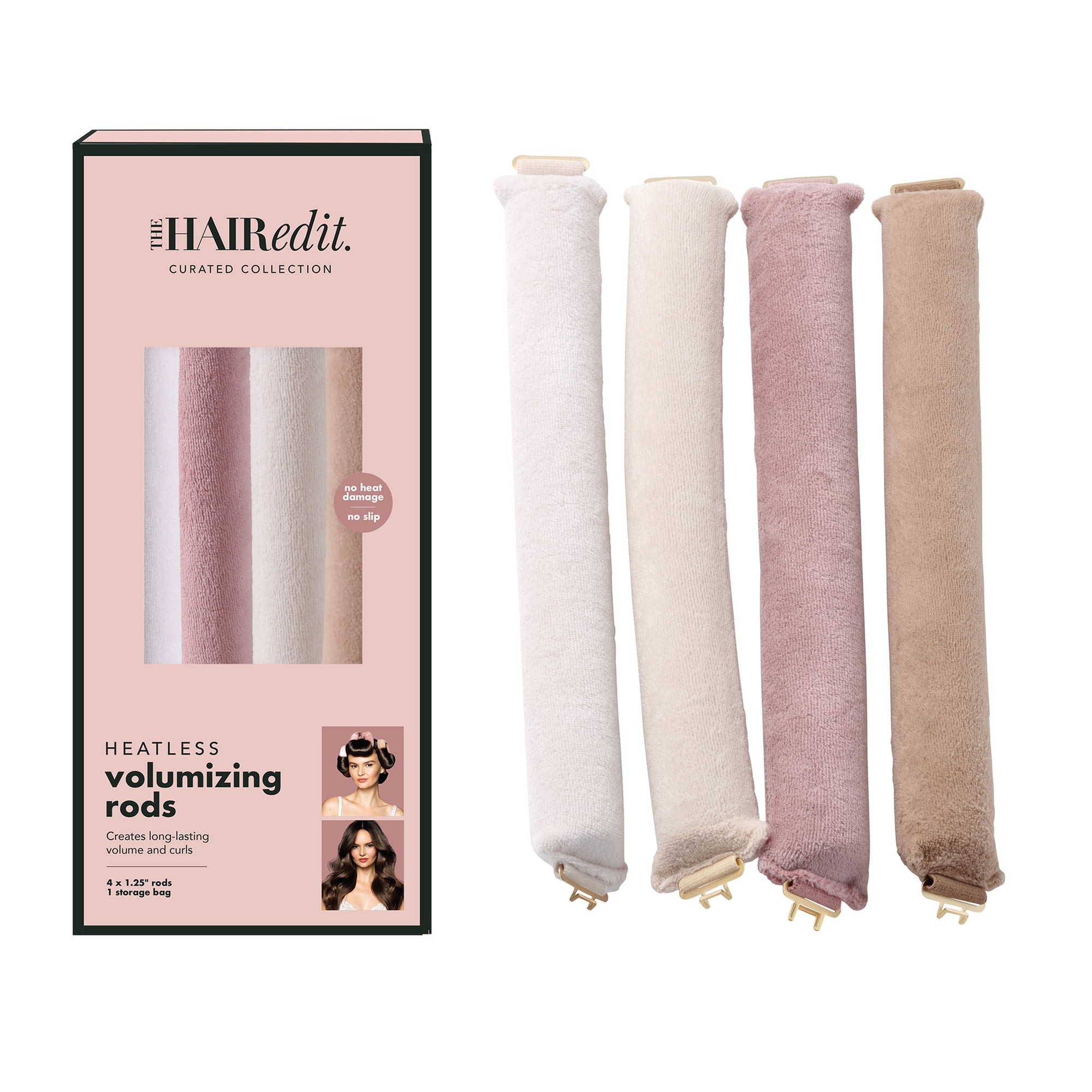 The Hair Edit Heatless Volumizing Hair Rods 4-Pack