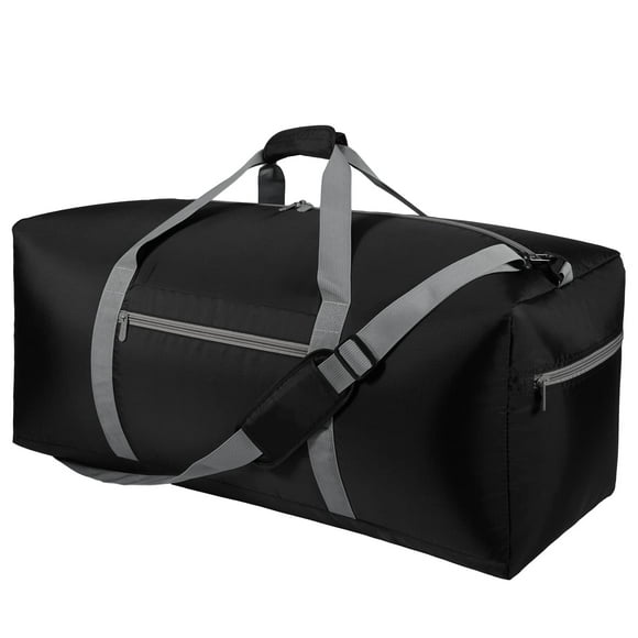 iFARADAY Foldable Duffel Bag 30 inch 75L Large Lightweight Luggage for Travel Camping Storage-Black