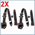 thumbnail image 1 of 2X Universal 3 Point Retractable Car Safety Belt Seat Belt.., 1 of 5