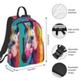 thumbnail image 2 of Yiaed Watercolor White Horse Print Lightweight Backpack Travel Backpacks Hiking Daypack for Women Men, 2 of 5