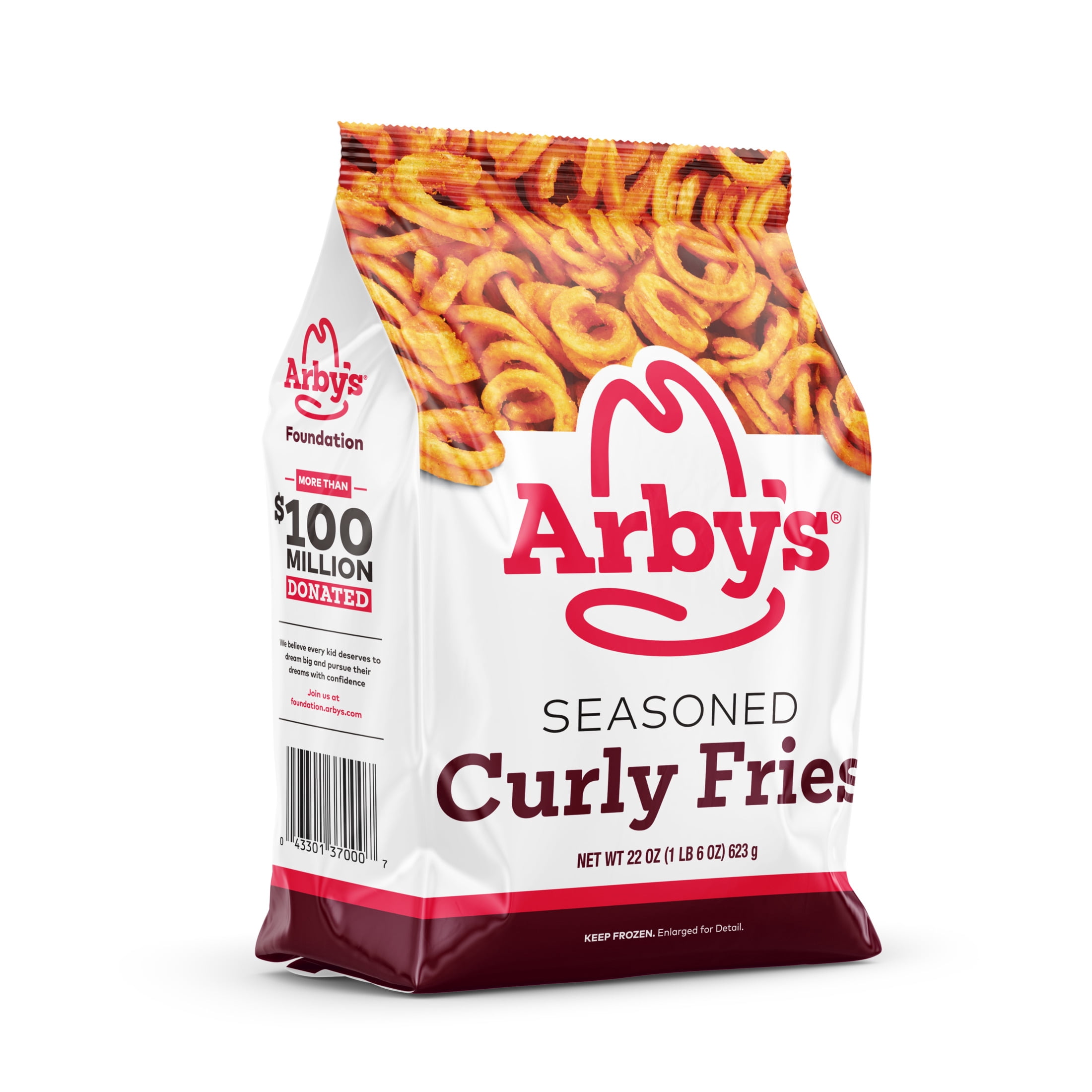 Arby's Seasoned Curly Fries, Frozen 22 oz Bag