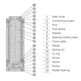thumbnail image 4 of Rotating Connector, Pneumatic Rotating Connector Aluminum Alloy Standard Size Fine Workmanship  for Paper Making MQR2 M5,MQR4 M5, 4 of 7
