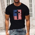 thumbnail image 5 of adaychics Patriotic T Shirts for Men Cross Crewneck Casual Short Sleeve Flag T Shirts Regular Fit Summer Top for Leisure, 5 of 7