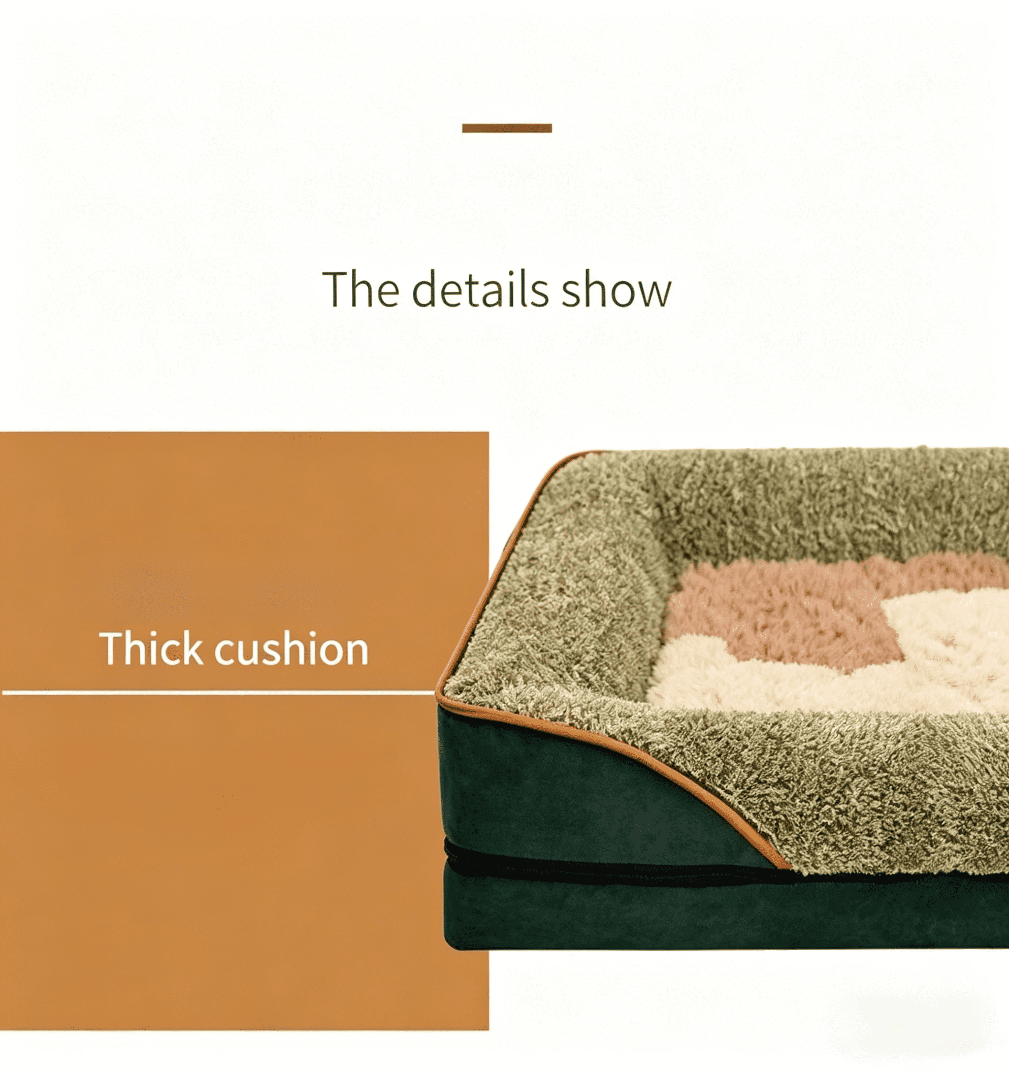 Small Medium Large Orthopedic Sofa Dog Bed with Removable Washable Cover & Non-Slip Bottom, Dark Gray