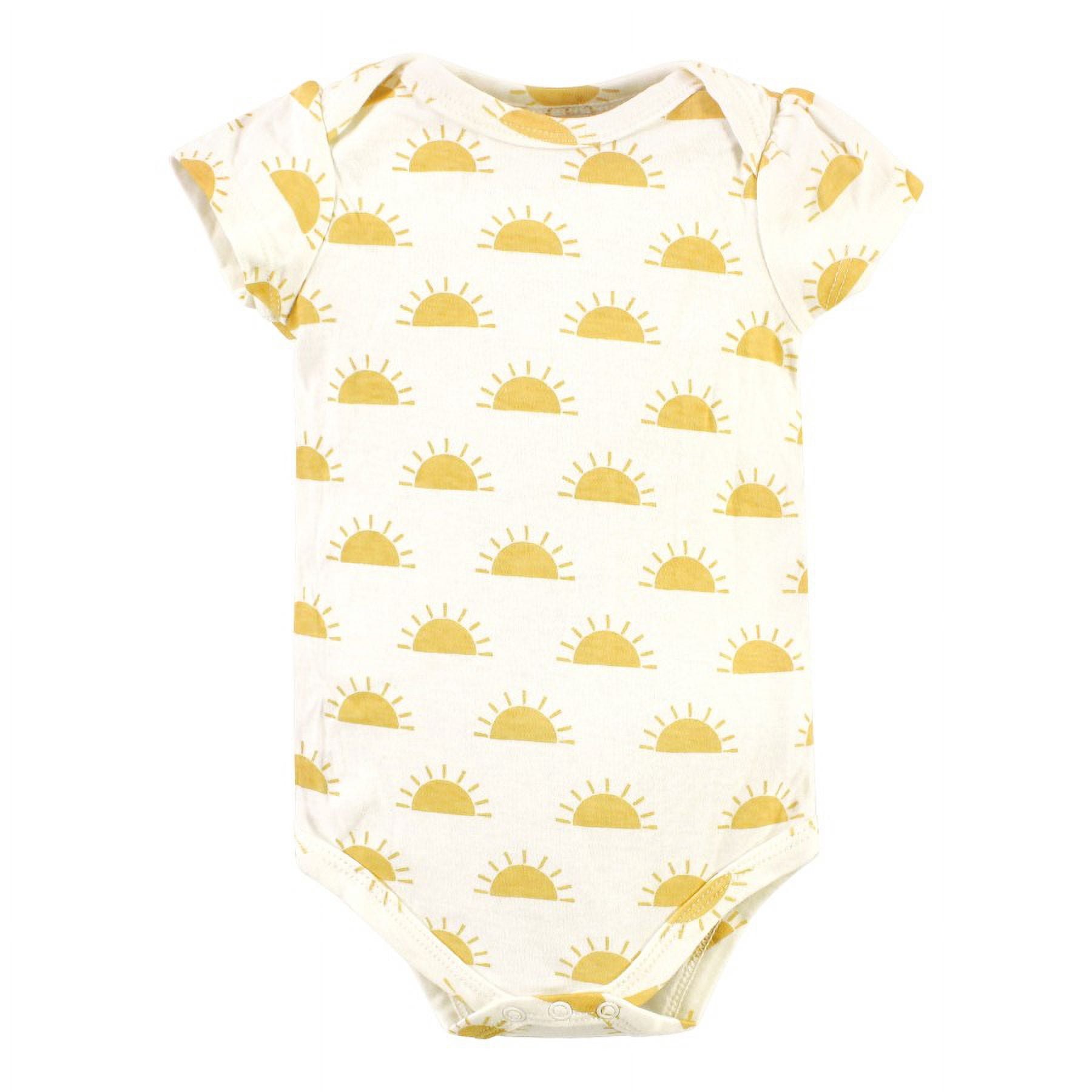 Hudson Baby Short Sleeve Bodysuits, 5-Pack, Newborn- 24 Months