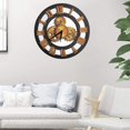 thumbnail image 2 of Reloj de pared con Números romanos nórdicos de 38cm, reloj decorativo romano de madera Vintage para sala de estar y Hotel, 2 of 5