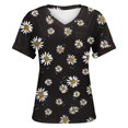thumbnail image 4 of Flash Deal! T-Shirt Imprimé à Manches Courtes pour Femmes en Solde Noir TTTG, 4 of 5