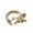 Golden, variant on Adjustable Retro Bulldog Openings Ring Unisex Animal Pit Bull Dog Punk Jewelry Alloy Gold