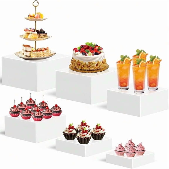 LOVEWE Large 6-Piece Acrylic Buffet Risers