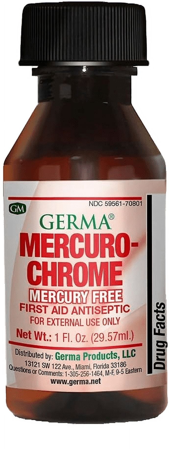 2 Pack Germa Mercurochrome Antiseptic Skin Cuts Burns Mercurocromo Antiseptico
