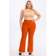 thumbnail image 4 of Plus Size Tummy Control Butt Sculpting Flare Pants with Pockets - Rooibos Tea, 4 of 7