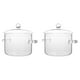 thumbnail image 1 of 2X Cacerola de Vidrio con Tapa, Olla para Cocinar con Tapa y Asa, Olla para Cocinar una Fuego Lento, Olla para Sopa Transparente con Alto Contenido de Borosilicato, 1600 Ml, 1 of 5