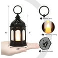 thumbnail image 3 of Ruiboury 2pcs/set Set Mood Flickering Candlelight Of Black Lanterns Size Innovative black-2PCS 1Set, 3 of 6