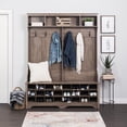 thumbnail image 4 of Prepac 60 in W x 77 in H x 15.5 in DWide Hall Tree with Shoe Storage, 4 of 6