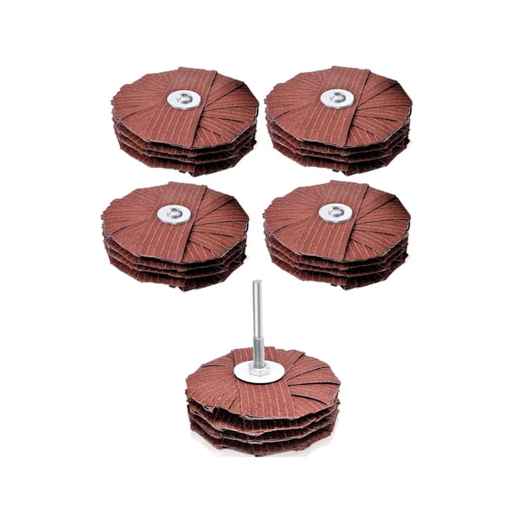 LINE10 Tools 4-inch Sanding Mop Kit, Moulding Flap Wheel Sander for Drill, 120 Grit Mop Sanders Brush, 1/4" Shank, Abrasive Flapper Sander for Woodwo
