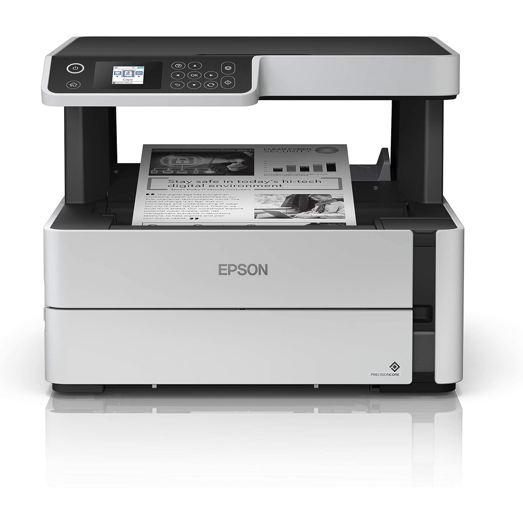 Epson EcoTank ET-M2170 Wireless Monochrome All-in-One Supertank Printer, Plus Ethernet (Sold without manufacturer warranty)