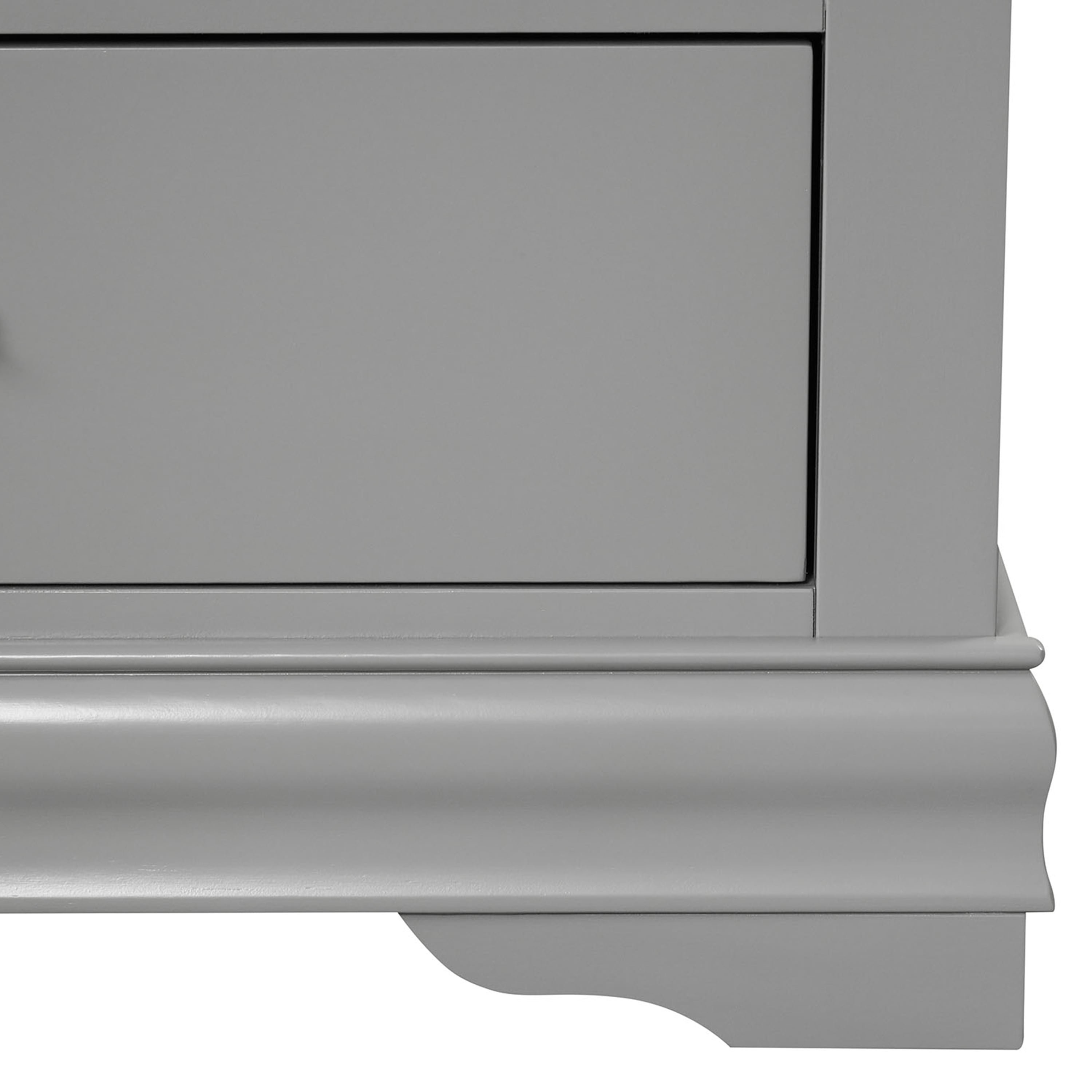 Furniture of America Vrai Modern 6-Drawer Dresser with Mirror, Gray