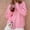Pink, variant on Itsame Women Knitted Sweater Crew Neck Pullover Sweatershirt Long Sleeves Solid Color Relaxed Sweatshirts Black Size L