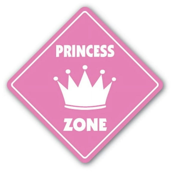 Princess Street [3 Pack] of Vinyl Decal Stickers | 1.5" X 7" | Indoor/Outdoor | Funny decoration for Laptop, Car, Garage , Bedroom, Offices | SignMission