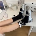 thumbnail image 6 of Milue Ankle Dress Socks Japanese Sweet Bowknot Crew Socks JK Uniform Loose Socks, 6 of 17