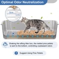 thumbnail image 3 of Stainless Steel Sifting Litter Box With Lid  Xl Extra Large Cat For Pine Pellets & Big Cats Metal Pellet Sifter Pan System Odor Control Liners Scoop, 3 of 7