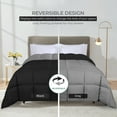thumbnail image 4 of BNM Reversible Comforter, Full/Queen, Black-Gray, 4 of 11