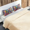 thumbnail image 5 of Yayeee Pillowcase Standard Size Set of 2 Satin Wrinkle Resistant Pillow Case, Colorful Checkered Daisy, 5 of 8