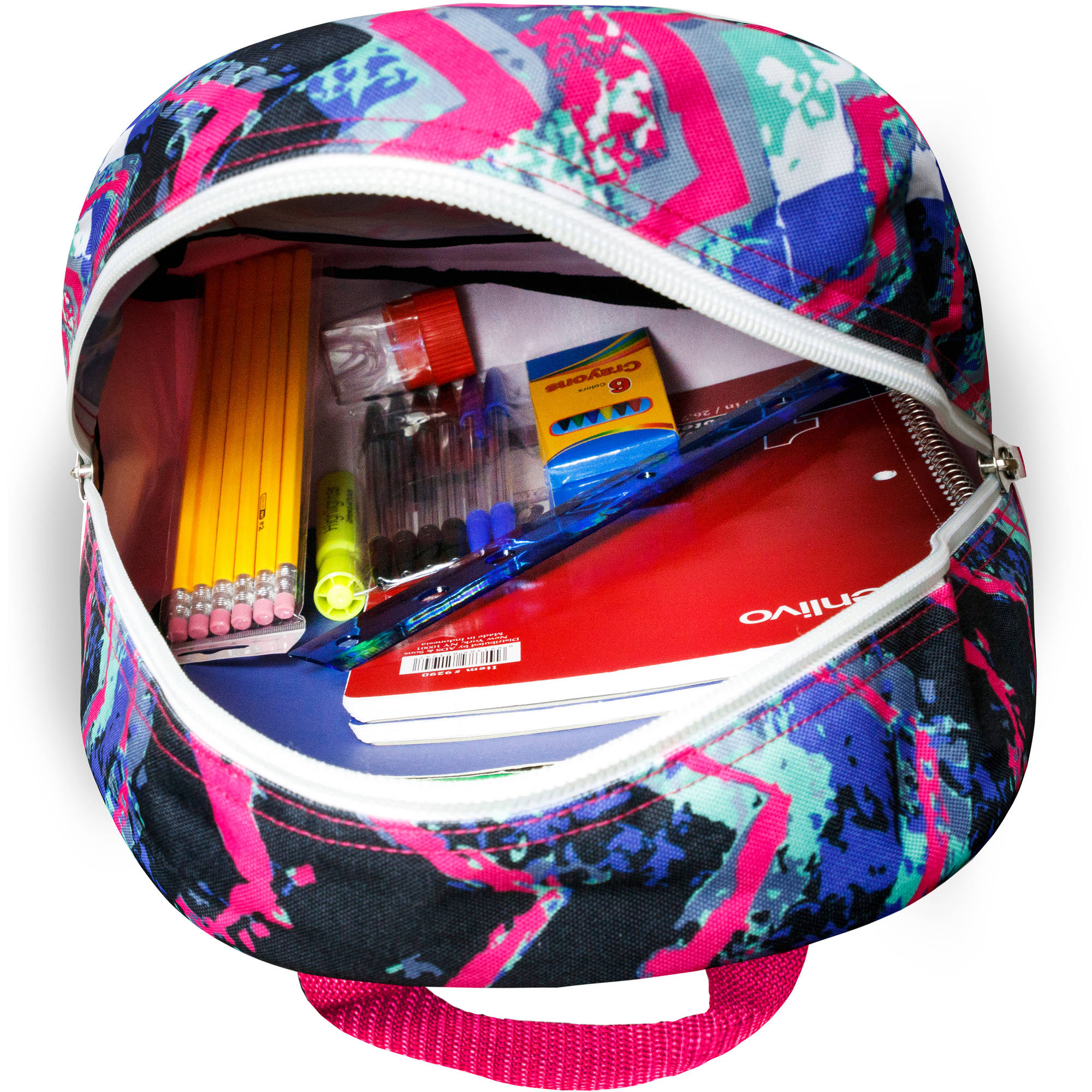17 Inch Chevron Printed Backpack with Front Accessory Pocket - image 3 of 3