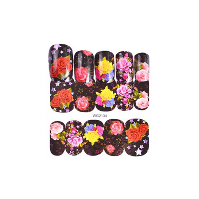 tredstone Mixed Designs Watermark Decals Water Transfer Nail Art Sticker DIY Fingernail Wrap Paster