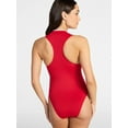 thumbnail image 5 of Time and Tru Women's and Women's Plus Size Zip Front Tank Rash Guard Swimsuit, Sizes XS-3X, 5 of 5