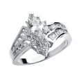 thumbnail image 1 of 925 Women Stainless Steel Engagement Wedding Ring, 1 of 2