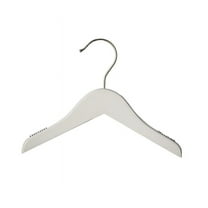 NAHANCO Baby/Infant Wooden Hangers, 10" - Low Gloss White, 25/CTN