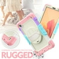 thumbnail image 5 of TOP SHE Case for 2021 Samsung Tab A7 Lite 8.7", Galaxy Tab A7 Lite 8.7 Inch Case (SM-T220/T225) - Shockproof Rugged Cute Case with Screen Protector/ Kickstand/ Hand/Shoulder Strap (Colorful Pink), 5 of 7