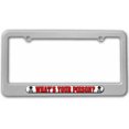 thumbnail image 1 of What's Your Poison, Skull And Crossbones License Plate Tag Frame, Multiple Colors, 1 of 1