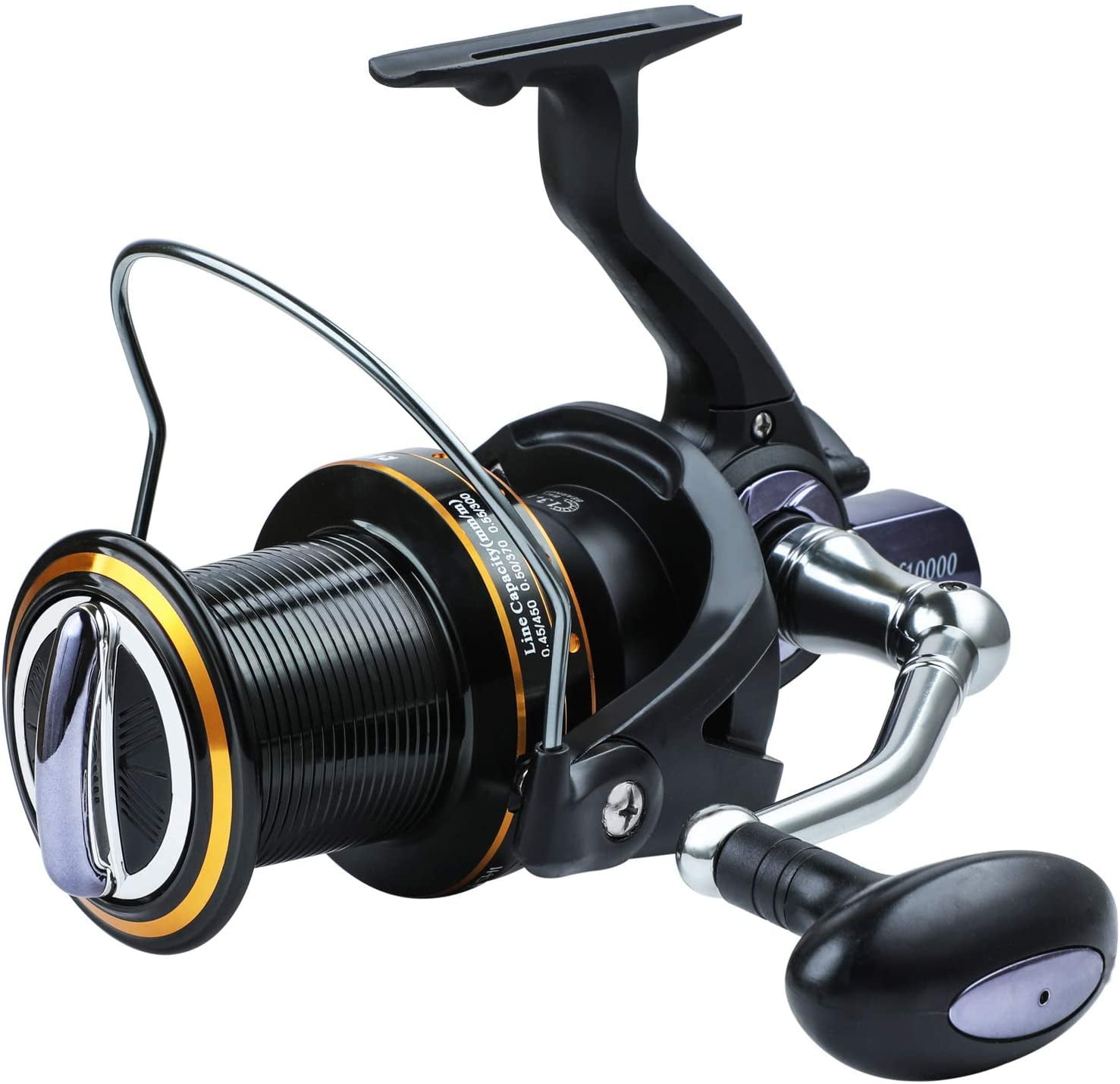 YUMOSHI Spinning Fishing Reels 12+1BB Ultra Lightweight Carved Aluminum Spool Reels Affordable Smooth Spinning Reels 3000 Series Black