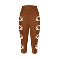 thumbnail image 3 of Pantalones de Yoga Capri, Moda Impresa Estiramiento Capris para Mujeres, Poliéster Spandex Entrenamiento Y Ocio, 3 of 4