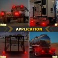 thumbnail image 2 of Luces traseras Wahmototin de 6 pulgadas con lente ahumada ovalada roja, 52 LED, 2 of 6