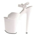 thumbnail image 3 of 8" Spike Heel P/F Sandals - Wht Pat/Wht, 6, 3 of 6