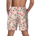 thumbnail image 4 of Uemuo Strawberry And Flowers Pattern Mens Swim Trunks Quick Dry Board Shorts with Mesh Lining, Stretch Beach Shorts Quick Dry No-Chafing Board Shorts-, 4 of 9