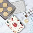 thumbnail image 5 of Yayeee Pot Holders Kitchen Heat Resistant with Pocket 7"x9.8" Cotton Oven Cooking Hot Pads, Red Christmas Gift Pattern, 5 of 7