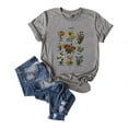 thumbnail image 2 of Levmjia Mode Femmes Grande Taille Hauts Réduction T-Shirt Décontracté Ample Col Rond Imprimé Manches Courtes, 2 of 5
