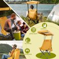 thumbnail image 4 of Young Wood Portable Camping Chair with Shade Canopy and Side Pocket Design, Turmeric, 2pcs, 4 of 7