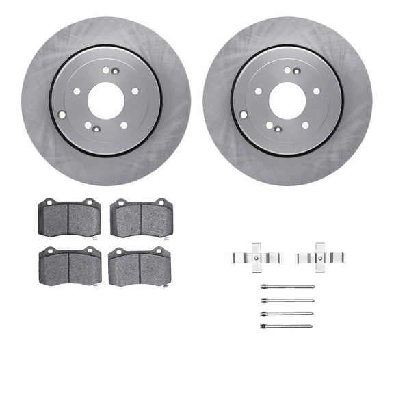 Dynamic Friction Company Front Brake Rotors with Ultimate Duty Performance Brake Pads includes Hardware - 6412-46013