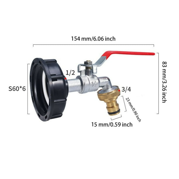 Copper IBC Water Box Tap Adapter Detachable Professional Reusable