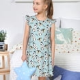thumbnail image 4 of Fotbe Milk Bottles And Cow Head Vestido de Dormir para Niñas de 3 a 10 Años, Mangas Cortas, Estilo Princesa, Pijama Camisón con Mangas Voladas-Large, 4 of 6