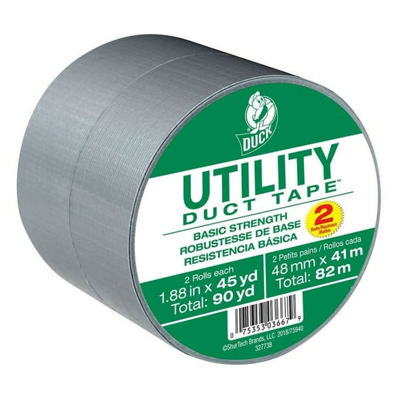 Duck 1118395 Basic Strength Utility Duct Tape 1.88 in. x 45yd., 2-Pack